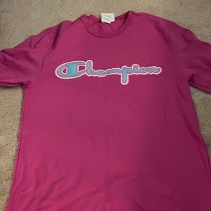 pink champion t shirt